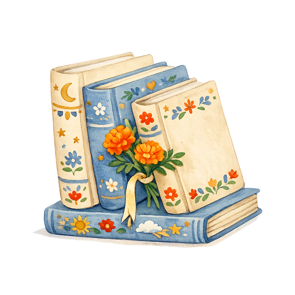 A stack of storybooks